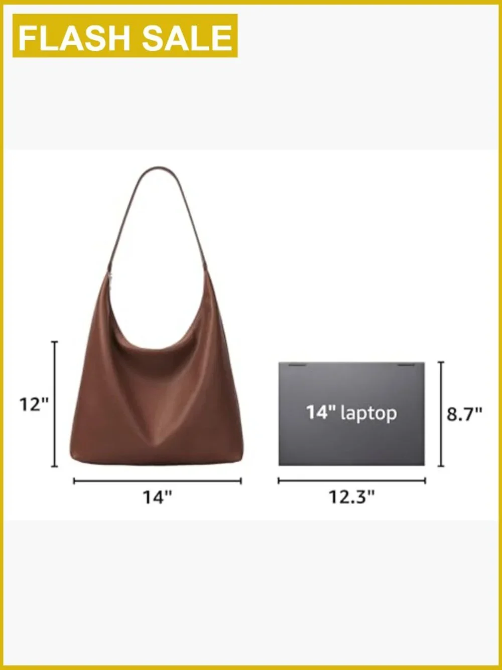Vegan Leather Hobo Tote Bag with Zipper Large Capacity Shoulder Bag